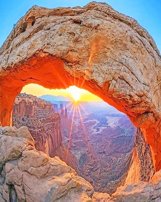 Mountain Rock Sun Painting By Numbers.png