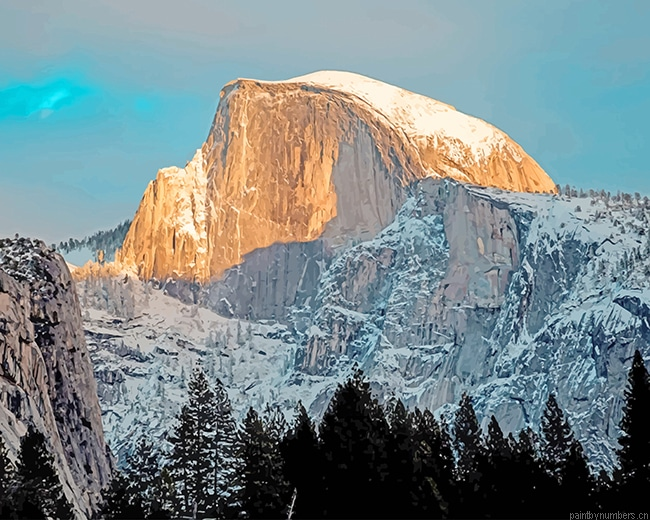 Mountain Yosemite Valley Landscapes Painting By Numbers.png