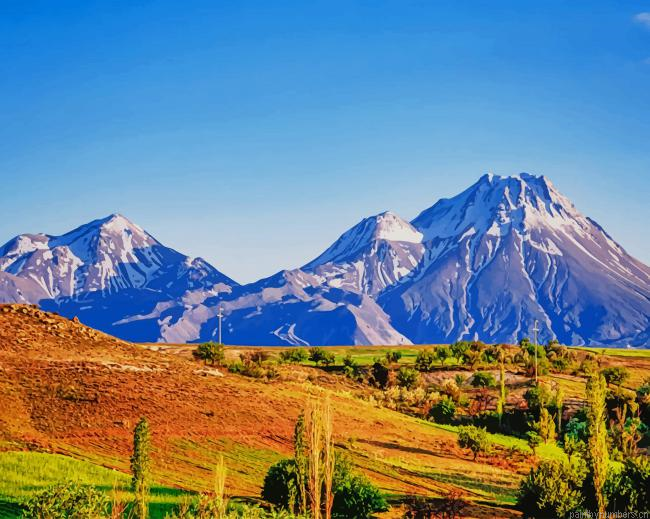 Mountains Landscape Nature Painting By Numbers.png
