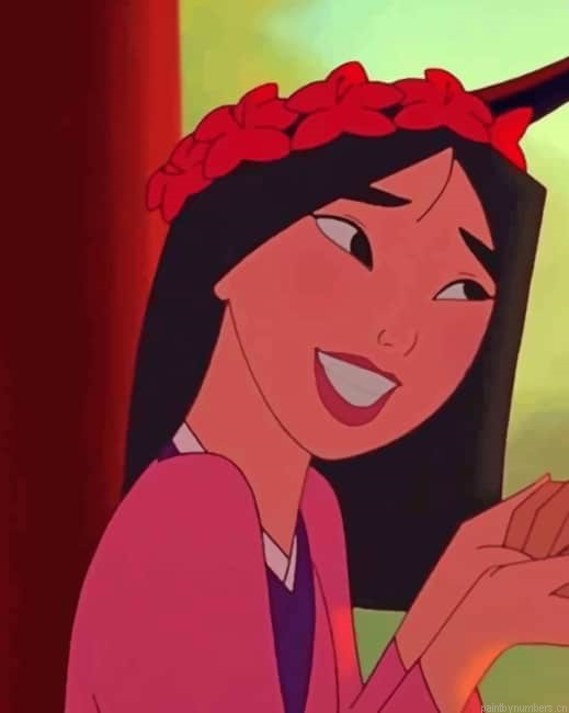 Mulan Disney Character Painting By Numberss.png