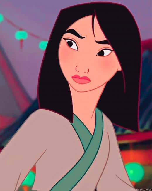 Mulan Disney Princess Animations Painting By Numberss.png
