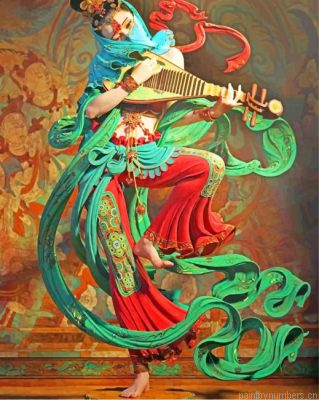 Musician Asian Woman Painting By Numbers.png