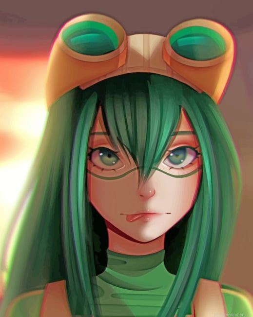 My Hero Academia Tsuyu Asui Animes Painting By Numberss.png