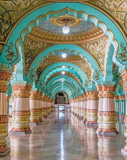 Mysore Palace Inside Buildings Painting By Numberss.png