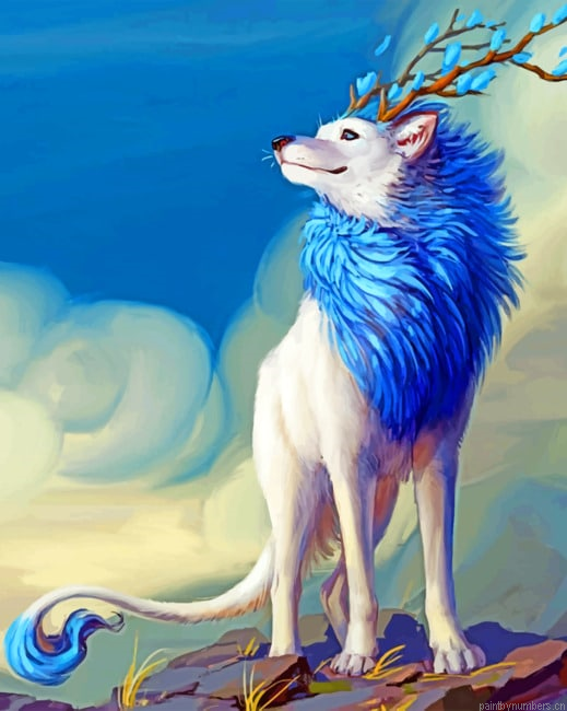 Myth Wolf Animal Animations Painting By Numberss.png