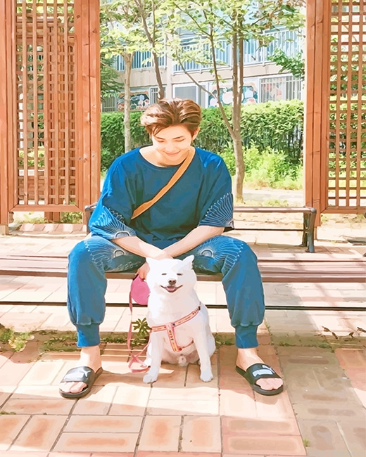 Namjoon And His Puppy Rappers Painting By Numberss.png