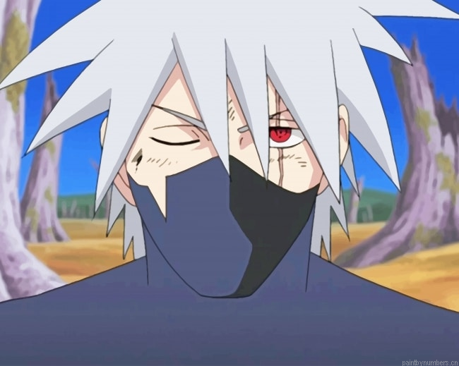 Naruto Kakashi Hatake Animations Painting By Numberss.png