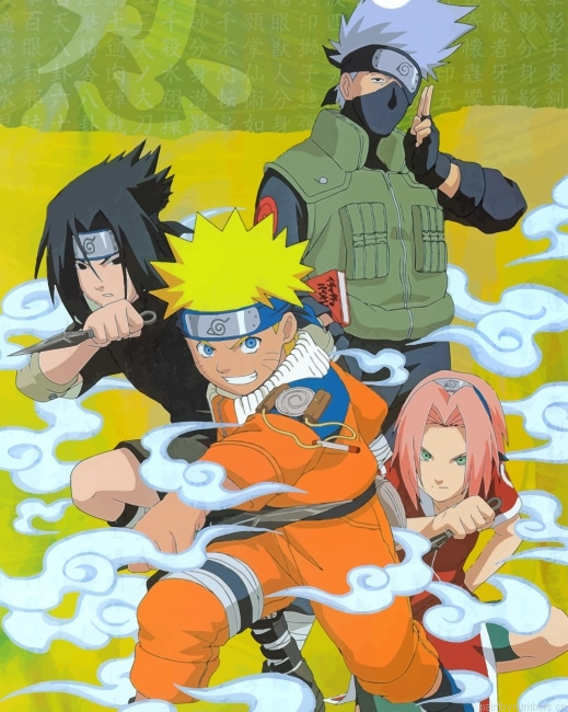 Naruto Sasuke Itachi Sakura Kakashi Animations Painting By Numberss.png