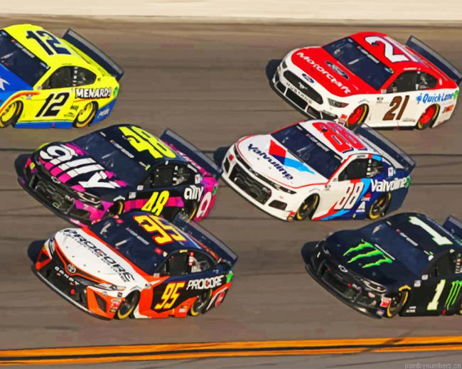 Nascar Cars Painting By Numberss.png
