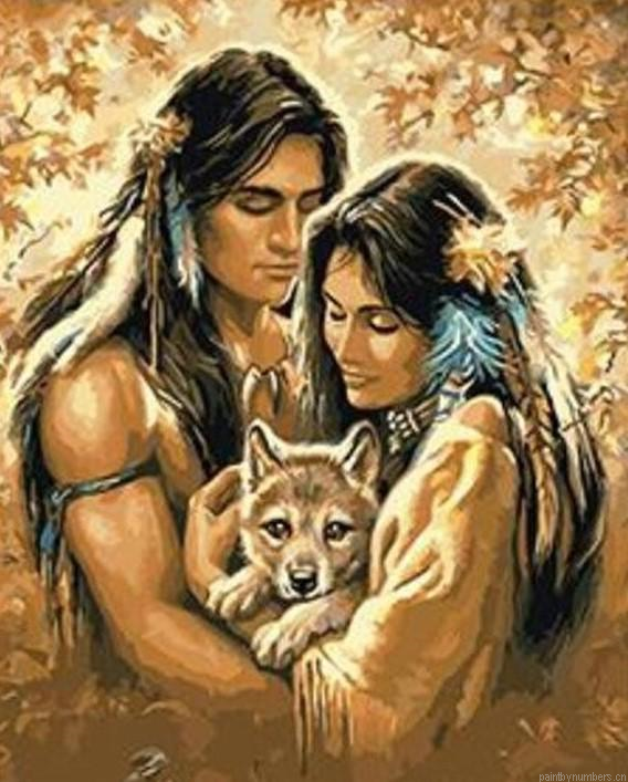 Native American Couple Painting By Numbers.png