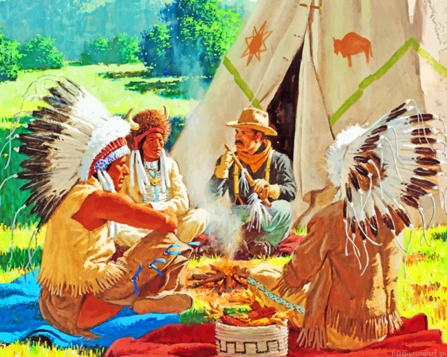 Native American Friends Indigenous Painting By Numbers.png
