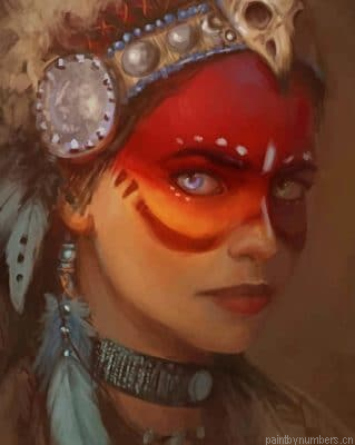 Native American Lady Painting By Numberss.png