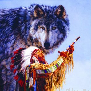 Native American Wolf Painting By Numberss.png