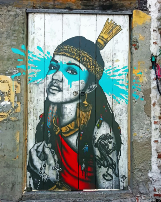 Native Woman Banksy Painting By Numberss.png