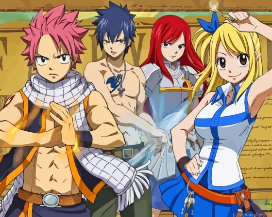 Natsu Lucy Erza Anime Painting By Numberss.png
