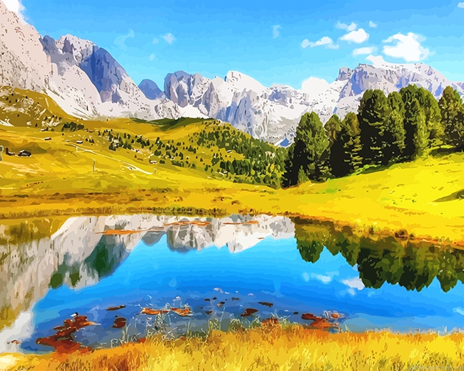 Nature Lake Landscapes Painting By Numberss.png