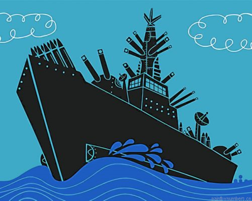 Naval Ship Illustration Painting By Numbers.png