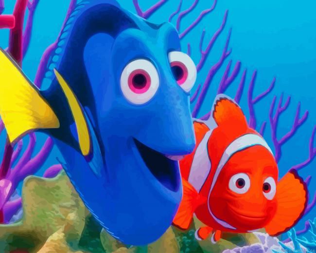 Nemo And Dory Finding Nemo Painting By Numbers.png