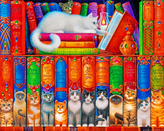 Nerdy Cat Charles Wysocki Painting By Numbers.png