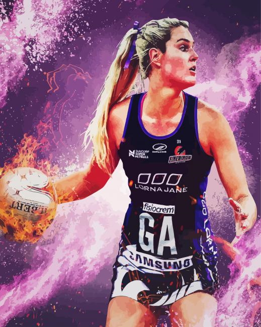 Netball Firebird Painting By Numberss.png