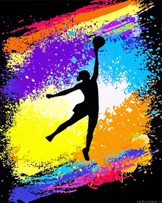 Netball Girl Painting By Numberss.png