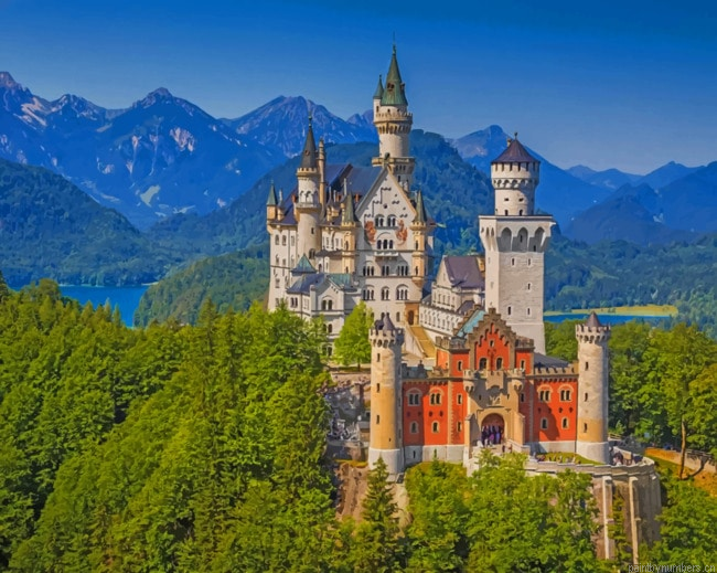 Neuschwanstein Castle Buildings Painting By Numberss.png