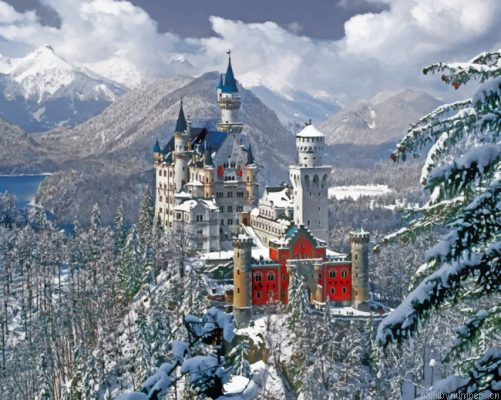 Neuschwanstein Castle Winter Painting By Numbers.png