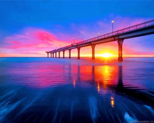New Brighton Pier New Zealand Painting By Numbers.png