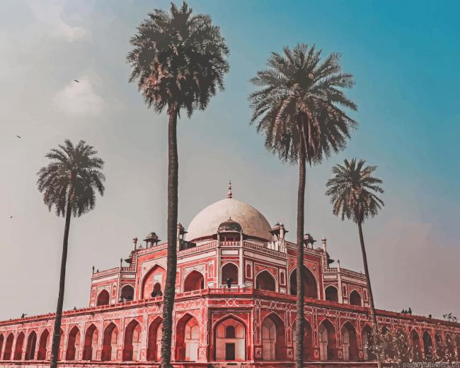 New Delhi Humayuns Tomb Painting By Numberss.png