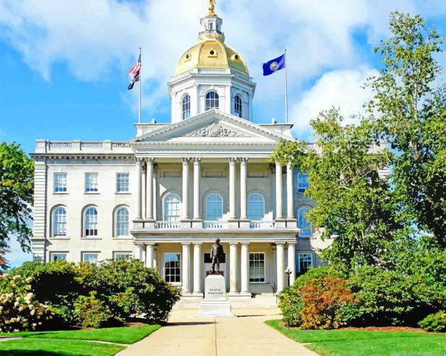 New Hampshire State House Buildings Painting By Numbers.png