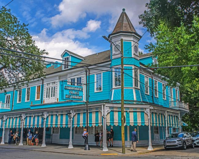 New Orleans Blue House New Painting By Numberss.png