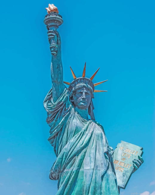 New York Liberty Statue Landmarks Painting By Numberss.png