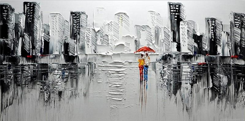 New York Skyline In Black And White Cities Painting By Numbers.png