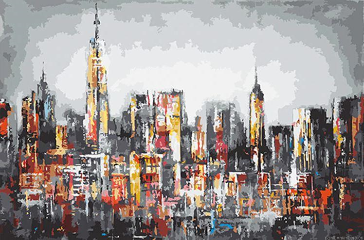 New York Skyscraper Cities Painting By Numbers.png