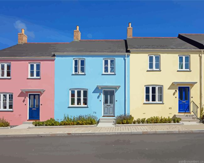 Newquay Colorful Houses Painting By Numberss.png