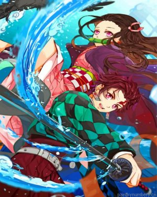 Nezuko And Tanjiro Painting By Numbers.png
