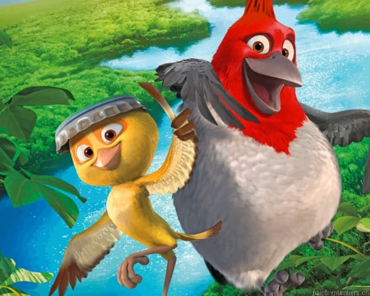 Nico And Pedro In Rio Cartoons Painting By Numberss.png