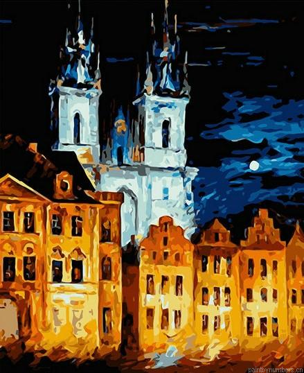 Night Castle Brussels Painting By Numbers.png