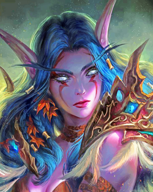 Night Elf World Of Warcraft Painting By Numbers.png