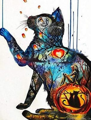 Night Wishes Cat Animals Painting By Numbers.png