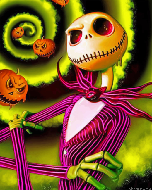 Nightmare Before Christmas Illustration Painting By Numberss.png