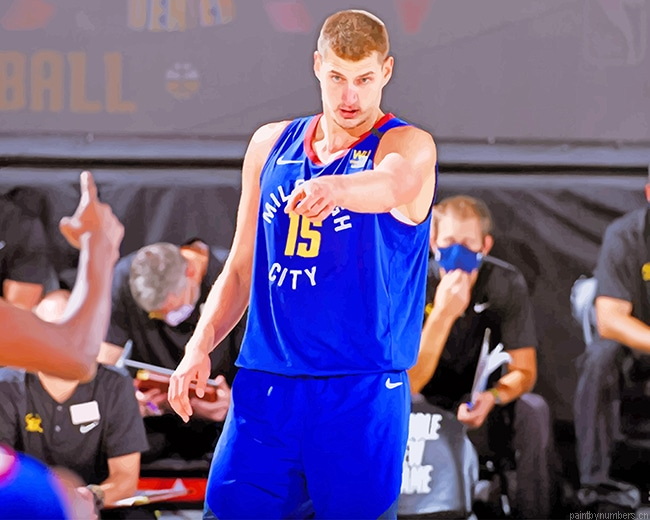 Nikola Jokic Denver Nuggets Basketball Painting By Numberss.png