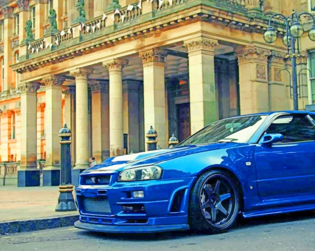 Nissan Skyline Cars Painting By Numbers.png