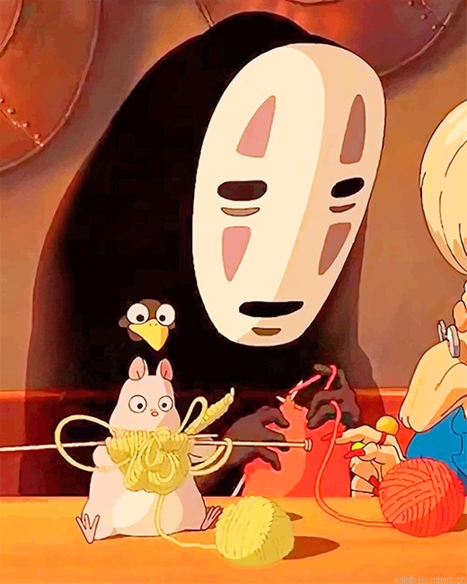 No Face Kaonashi And His Friends Animations Painting By Numberss.png