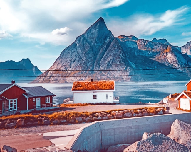 Norway Scandinavia Dwellings Painting By Numbers.png
