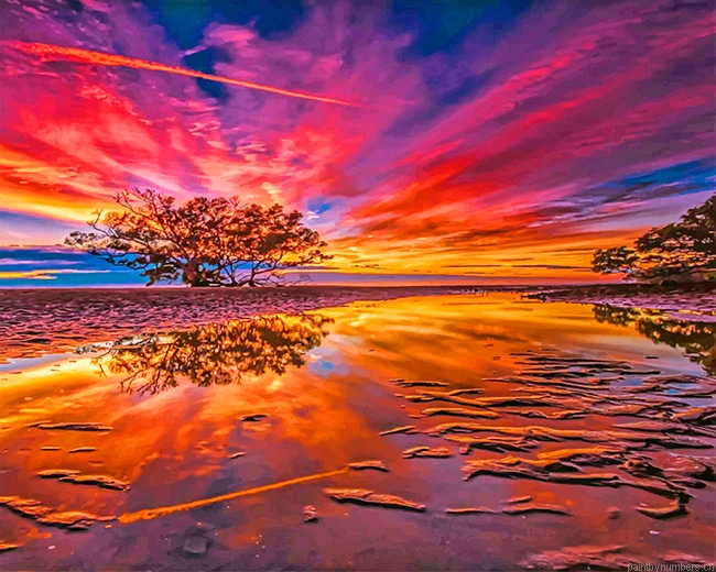 Nudgee Beach View Ladscapes Painting By Numbers.png
