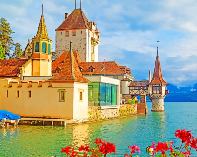 Oberhofen Castle Buildings Painting By Numbers.png