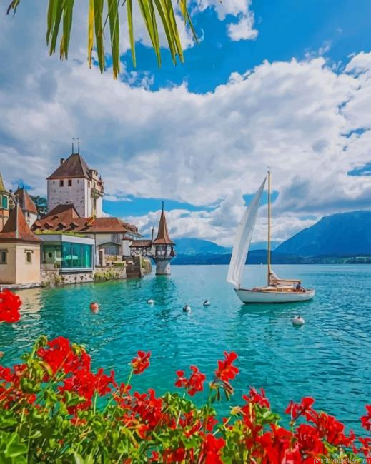 Oberhofen Castle Cities Painting By Numberss.png