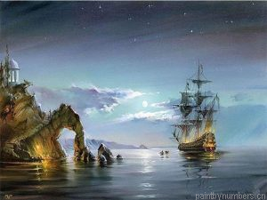 Ocean Pirate Ship Painting By Numbers.png