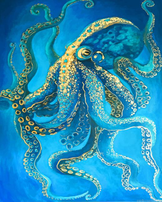 Octopus In Beach Animals Painting By Numberss.png